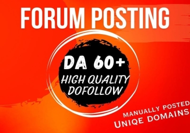 I will create manually SEO forum posting backlinks