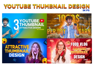 I will create an amazing youtube thumbnail within 3 hours
