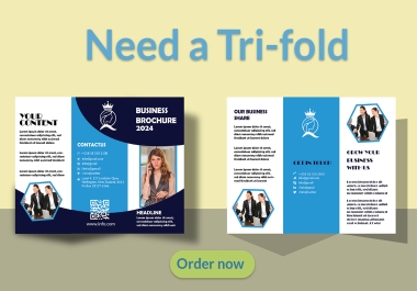 I will design professional looking bifold,  trifold for your business