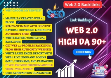 I will create high authority web 2.0 backlinks manually