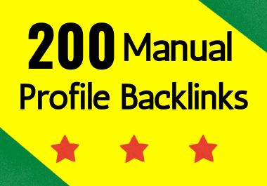 I Will Create 200 Manually Profile Backlink On High DA Sites