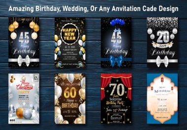 I will design amazing birthday,  greeting,  any invitation card design