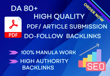 I will do 100 pdf submission backlinks high authority google ranking