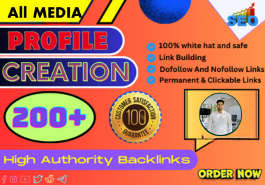 I will create 35 high quality profile creation backlinks for off page SEO