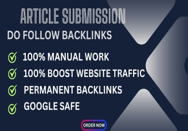 I will do 25 article backlinks manually