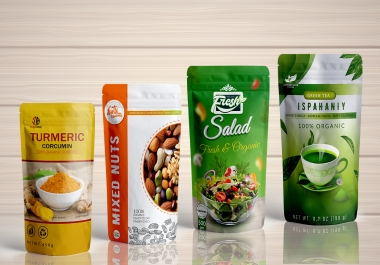 I will do pouch packaging design for any product. mylar bag,  cbd products in 24 hours.