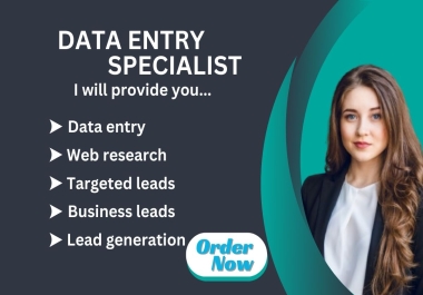 I will furnish data entry,  web research,  copy paste and excel jobs