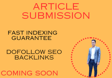 50 High Quality Article Submission Backlink Service