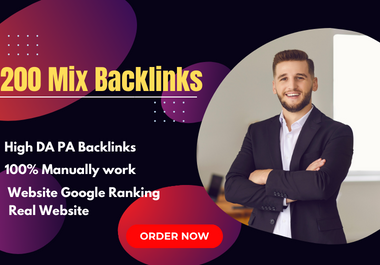 I will create 200 mix SEO backlinks high da authority for link building