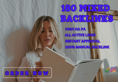 180 High Quality MIXED Backlinks