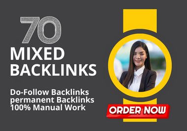 I will do Manually70 high quality premium Mixed do follow SEO backlinks Rank In Google