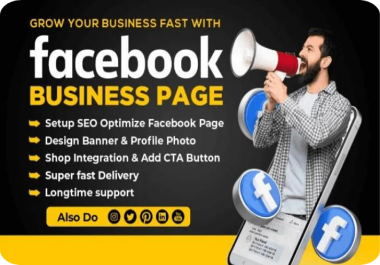 I will create,  setup and customize your business page on Facebook