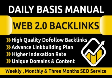 I will provide High-Quality 50 Web 2.0 Backlinks