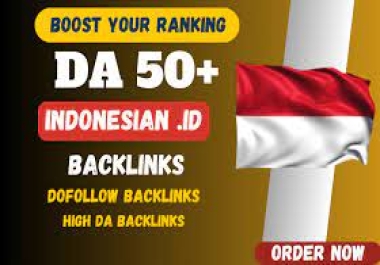 I will provide 15. ID Indonesian Dofollow Backlink 50+