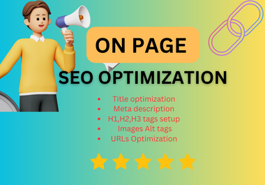 I will optimize the ON PAGE SEO of your website for optimal rankings