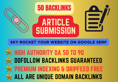 50 Contextual seo article submission backlinks