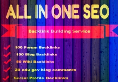 All-in-one backlinks package for Google ranking