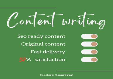 Writing 1000+ words of Premium Content Writing On Your Topic,  SEO Friendly Content writing Service