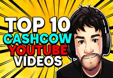I Will do cash cow or faceless or top 10 video editing for youtube