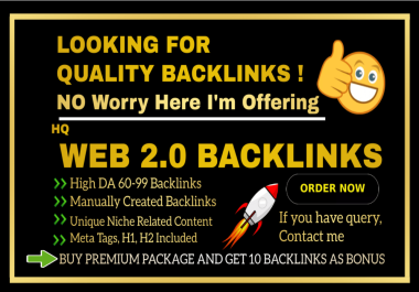 I will create 20 web 2 0 backlinks.