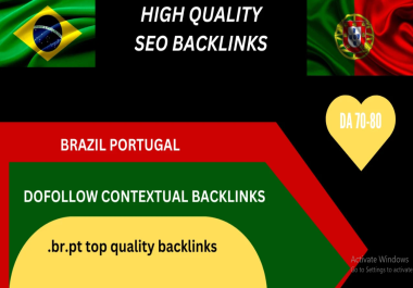 I will build 18 brazil portugal high da dofollow SEO backlinks with domain link building