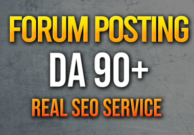 I will do forum posting backlinks high quality da 90 plus