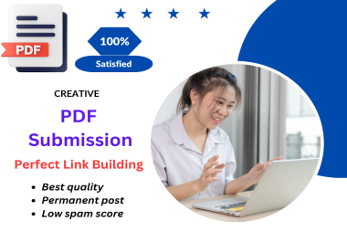 I will do manual 100+ PDF submission with high DA PA sites