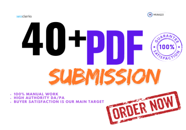 I will do 40+ PDF Submission in top document-sharing sites