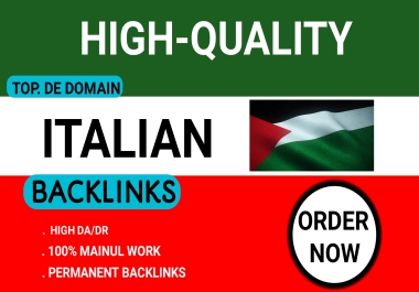 I will create 24 permanent italy da90 dofollow backlinks from italian sites