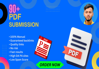 I will do 100+ Pdf Submission with high DA,  PA sites
