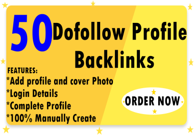 50 Profile Backlinks White Hat Link Building High Authority Sites
