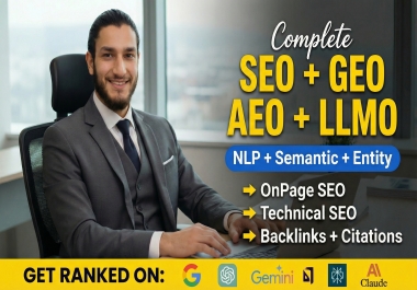 I will do SEO GEO AEO technical optimization for google and ai search ranking