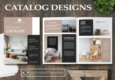 I will create product catalog,  company profile,  magazine layout design 4 page