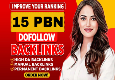 I'll build 15 Homepage PBN Dofollow backlinks on DA 40+ Sites