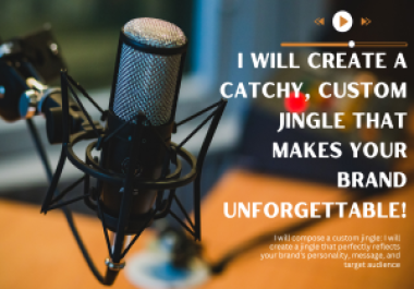 I will create a catchy,  custom jingle that makes your brand unforgettable