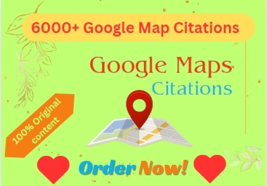 I will do 6,000+ google map citation for local SEO gmb ranking.