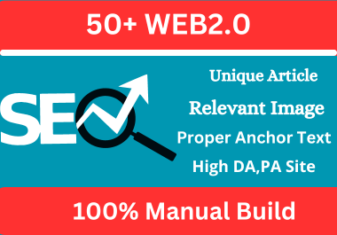 I will 50+ high quality web 2.0 backlinks for your website