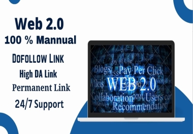 i will create 75 relevant Web 2.0 backlinks to well reputable domain authority websites
