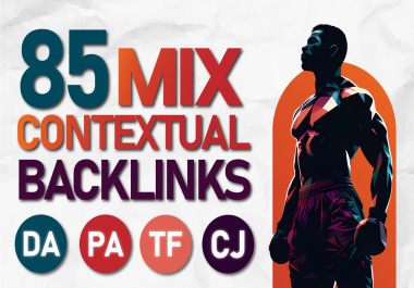 High Authority Manual Dofollow 85 Mix Contextual SEO Backlinks