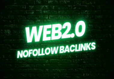 I will Provide 30 Web2.0 No follow Backlinks With High DA PA