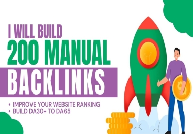 I will build 200 Manual SEO backlinks high Quality Dofollow Web 2.0