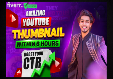 I Will Design Catchy,  Creative,  Premium Thumnail To Get More Views