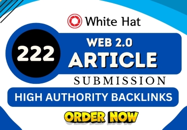 222 Dofollow Web 2.0 Backlinks From High Authority websites