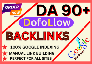 High authority 150 Dofollow manual backlinks DA 50 to 95+ white hat SEO link building