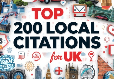 I will create top 100 live link local citations for the UK