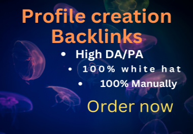 I will do 100 high quality profile creation backlinks