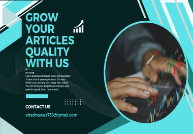 I Will Write SEO Optimize Articles According To Your Need