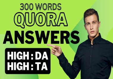 boost your website words 300,  5 unique Quora Answers with contextual link