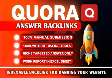 Boost Your Website Traffic with 20+ Targeted Quora Answers And SEO Backlinks