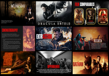 I will design attractive film pitch deck presentation,  posters and tv series